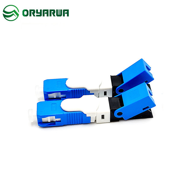 H09 Blue Fiber Optic Fast Connector SC UPC OFC Single Mode SM 0.3dB Insertion Loss