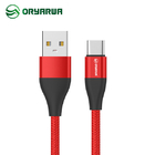 5V 2.1A Alloy Nylon Braided USB Data Cable For Smartphone