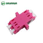 OM4 Integrally-Formed LC Duplex Fiber Optic Adaptor without Flange