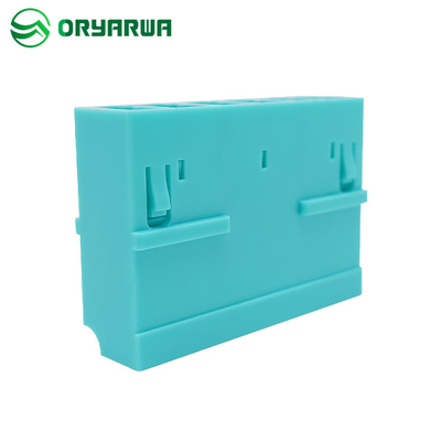 6 Ports Aqua One Piece Type Symmetry Optical Fiber Coupler / Adaptor for Telecom