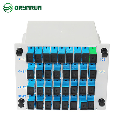 SC UPC 1x32 Fiber Optic Cassette PLC Splitter Low Insertion Loss