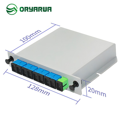 SC UPC 1X8 Fiber Optic Cassette PLC Splitter ABS Material