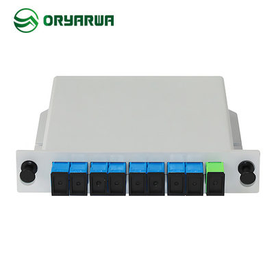 SC UPC 1X8 Fiber Optic Cassette PLC Splitter ABS Material