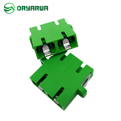 Flange One Piece Molding SC Duplex Fiber Adapter Innner Shutter ISO9001