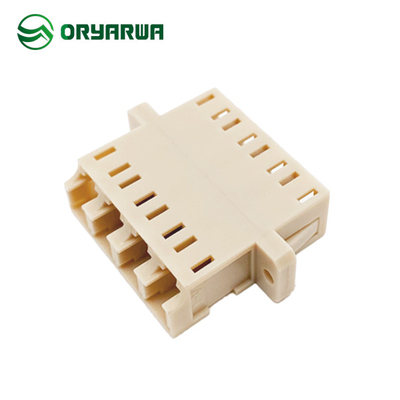 Dissymmetric Quad LC Fiber Optic Adapter Multimode With Flange