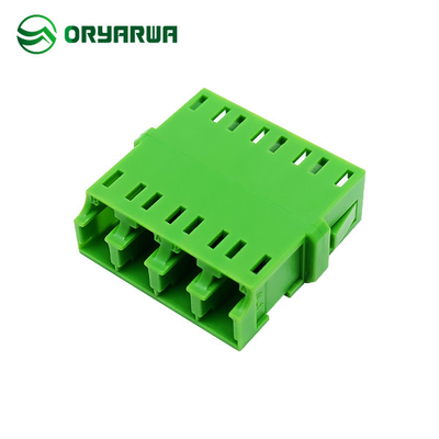 Dissymmetric Quad LC Fiber Optic Adapter Multimode With Flange