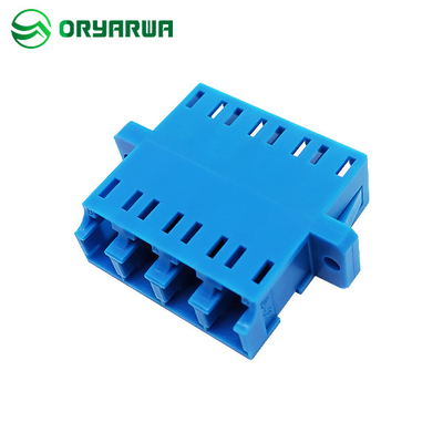 Dissymmetric Quad LC Fiber Optic Adapter Multimode With Flange