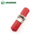 Simplex Flangeless ST Fiber Optic Adapter Metal Material With Red Dust Cap