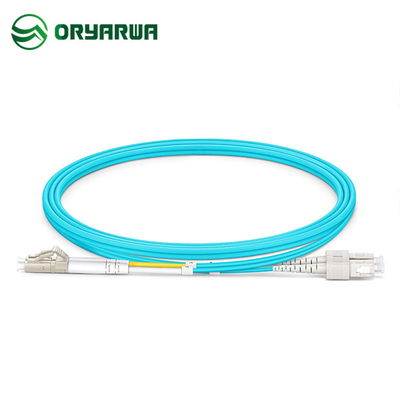 LC UPC To SC UPC Duplex Fiber Optic Multimode Patch Cord OM3