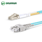 LC UPC To SC UPC Duplex Fiber Optic Multimode Patch Cord OM3