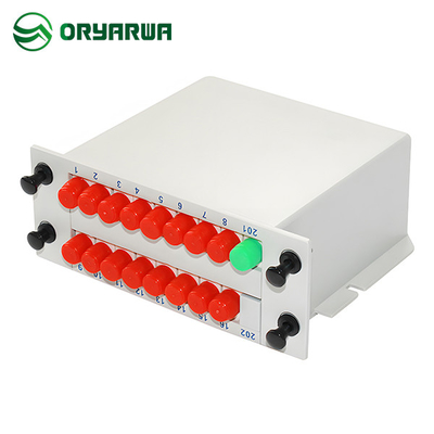 FC UPC 1x16 Fiber Optic Cassette PLC Splitter ABS Material For FTTH