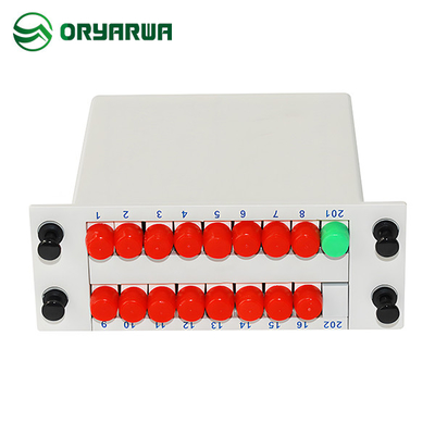 FC UPC 1x16 Fiber Optic Cassette PLC Splitter ABS Material For FTTH