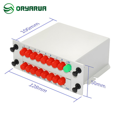 FC UPC 1x16 Fiber Optic Cassette PLC Splitter ABS Material For FTTH