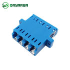 One Piece Type Flangeless LC Fiber Optic Adapter Multimode With Shutter