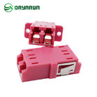 Inner Shutter Duplex LC Fiber Optic Adapter OM4 Fuchsia ISO9001