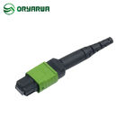 Green 3.0mm Multimode MPO Fiber Connector Female For FTTX 100G SFP