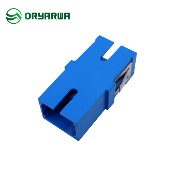 CATV CCTV Fiber SC Adapter One Piece Molding With Ceramic Sleeve