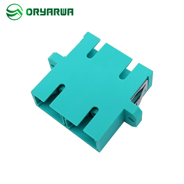 One Piece Type OM3 OM4 Duplex SC Fiber Optic Adapter