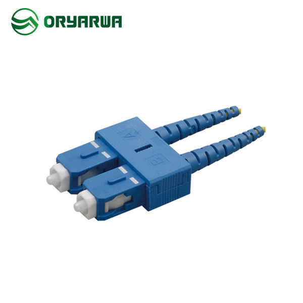 Duplex SC 2.0mm Single Mode Fiber Connector UPC Round Boot For Telecom Network