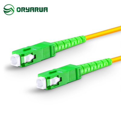 SC APC To SC APC Simplex Single Mode Patch Cord LSZH PVC
